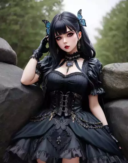 LoRA模型｜哥特风格｜Goth Gals插图30