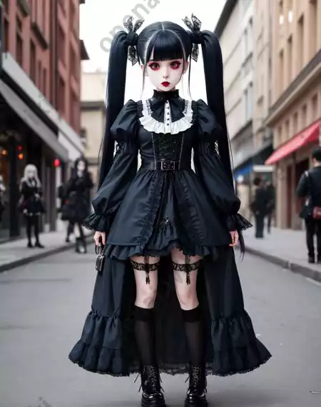 LoRA模型｜哥特风格｜Goth Gals插图33