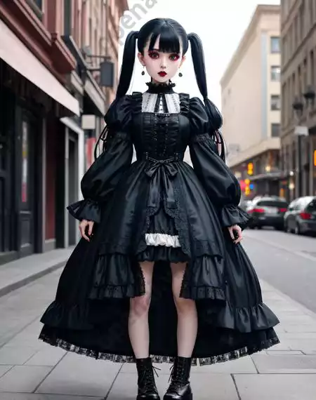 LoRA模型｜哥特风格｜Goth Gals插图35