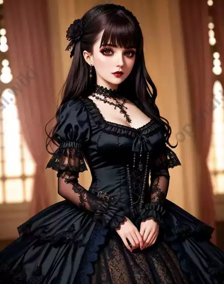 LoRA模型｜哥特风格｜Goth Gals插图22