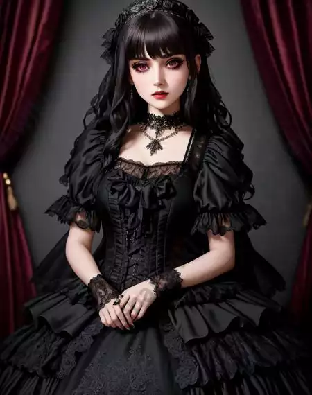 LoRA模型｜哥特风格｜Goth Gals插图25