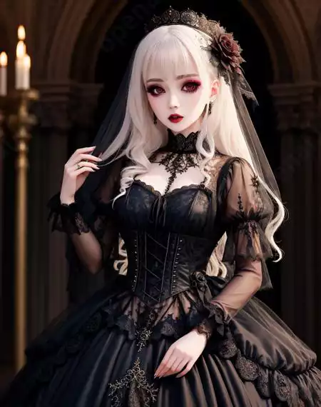 LoRA模型｜哥特风格｜Goth Gals插图26