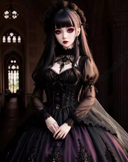 LoRA模型｜哥特风格｜Goth Gals插图28