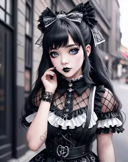 LoRA模型｜哥特风格｜Goth Gals插图