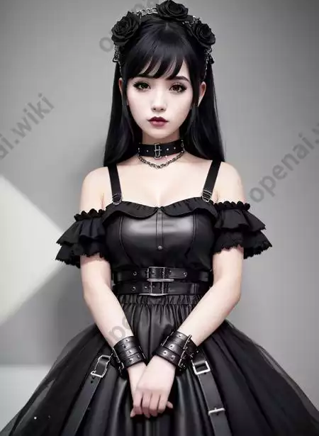 LoRA模型｜哥特风格｜Goth Gals插图10