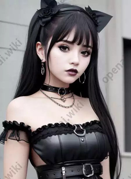 LoRA模型｜哥特风格｜Goth Gals插图11