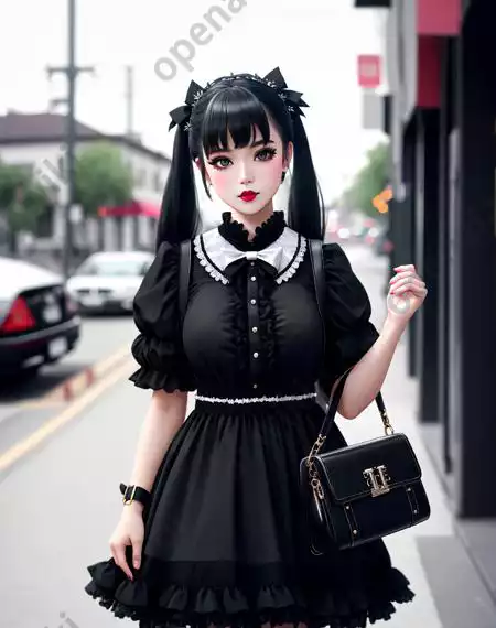 LoRA模型｜哥特风格｜Goth Gals插图13