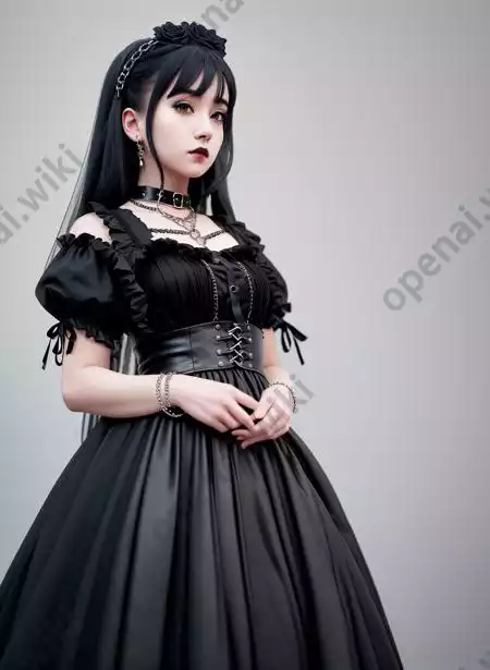 LoRA模型｜哥特风格｜Goth Gals插图4