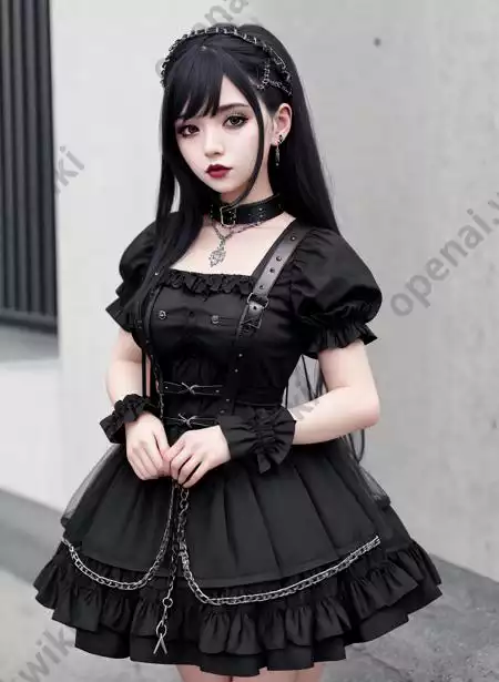 LoRA模型｜哥特风格｜Goth Gals插图5