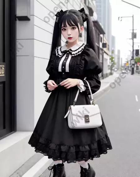 LoRA模型｜哥特风格｜Goth Gals插图6