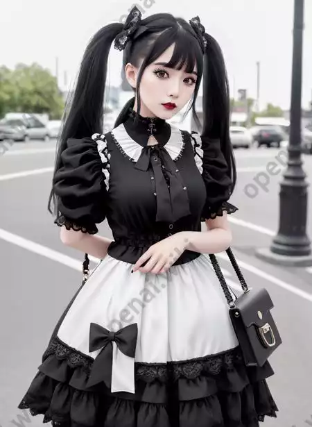 LoRA模型｜哥特风格｜Goth Gals插图9