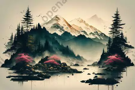 LoRA模型｜Ink scenery | 水墨山水插图12