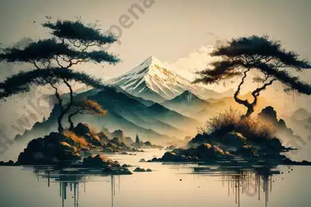 LoRA模型｜Ink scenery | 水墨山水插图13