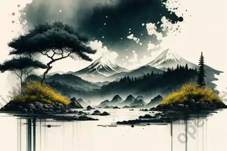 LoRA模型｜Ink scenery | 水墨山水插图14