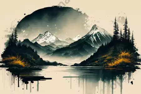 LoRA模型｜Ink scenery | 水墨山水插图17