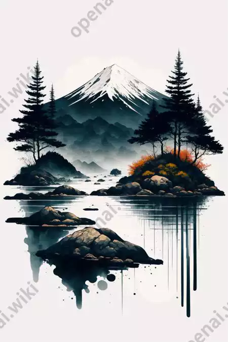 LoRA模型｜Ink scenery | 水墨山水插图3