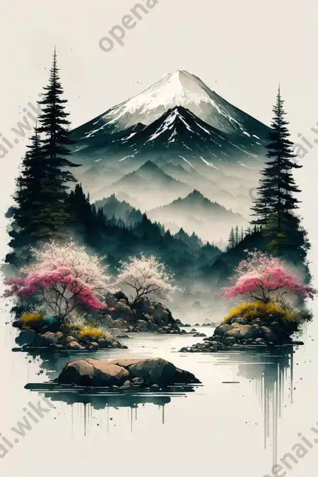 LoRA模型｜Ink scenery | 水墨山水插图4