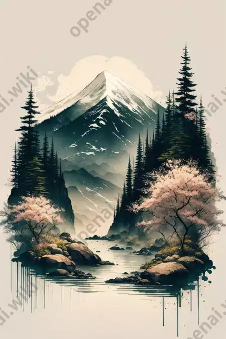 LoRA模型｜Ink scenery | 水墨山水插图7